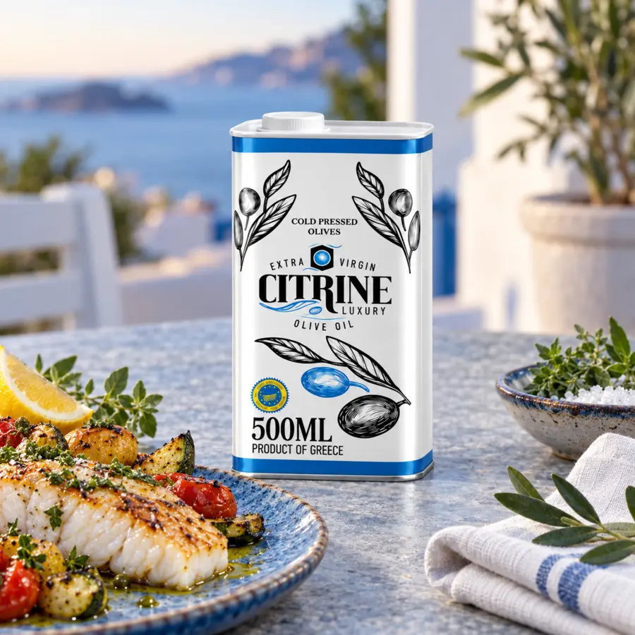 Citrine 500 millilitre olive oil tin