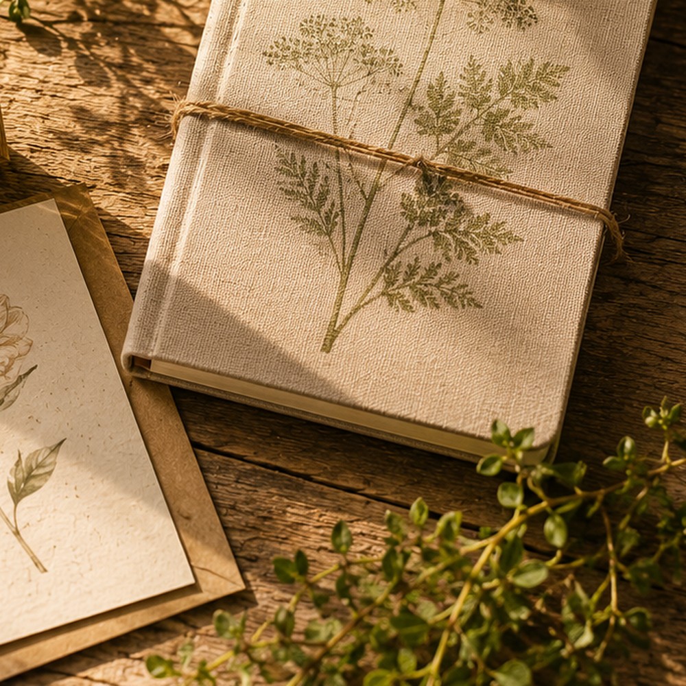 Botanical bookmark and paper goods