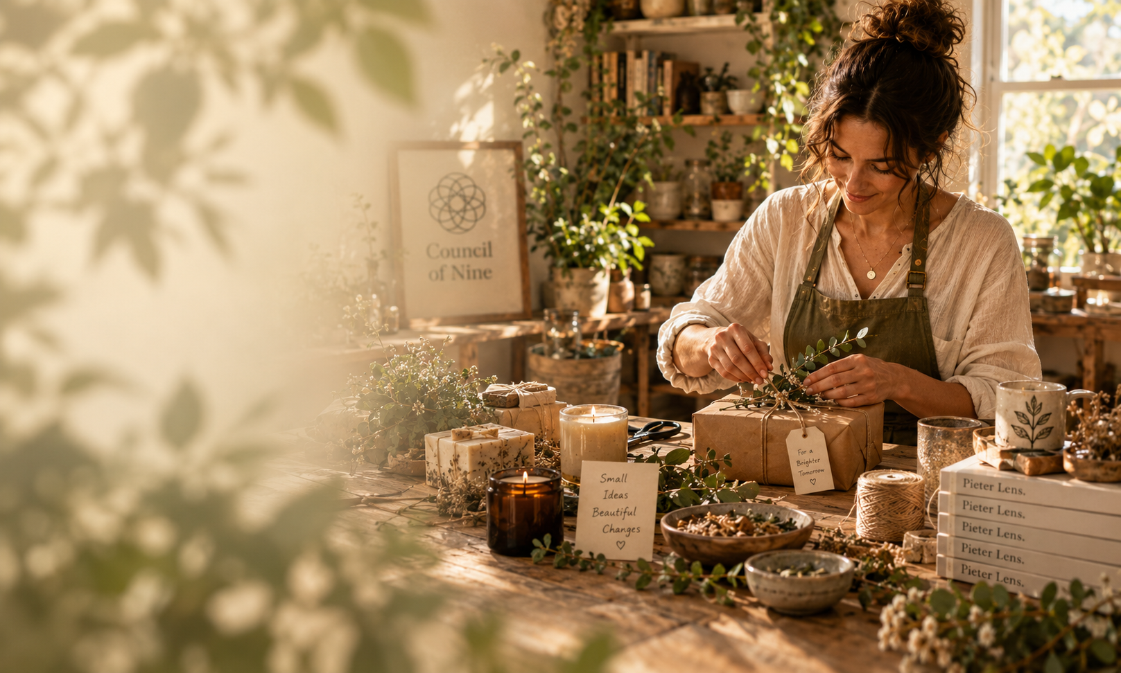 A local maker working in a warm handmade studio